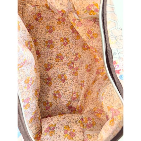 LESPORTSAC x FIFI LAPIN Pink Rabbit Print Deluxe Large Weekender Duffle Bag - Picture 8 of 10